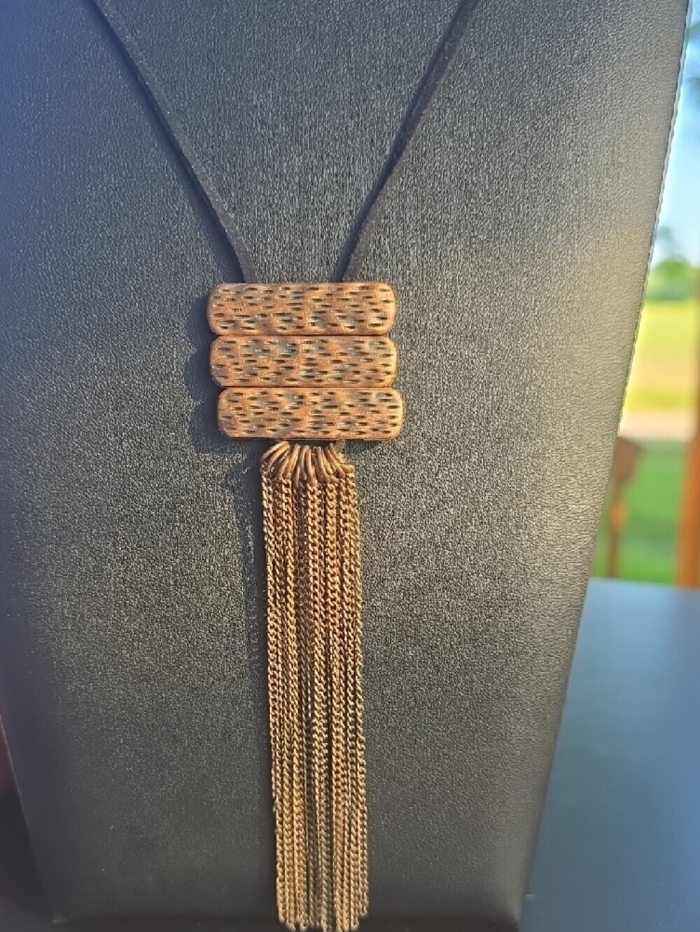 Handmade Metal Bead Tassel Necklace - Women Jewelry